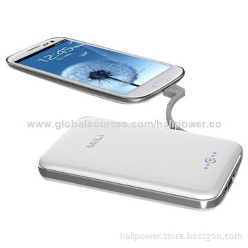 Portable Battery Charger, 2,600mAh Capacity, 1 Year Warranty